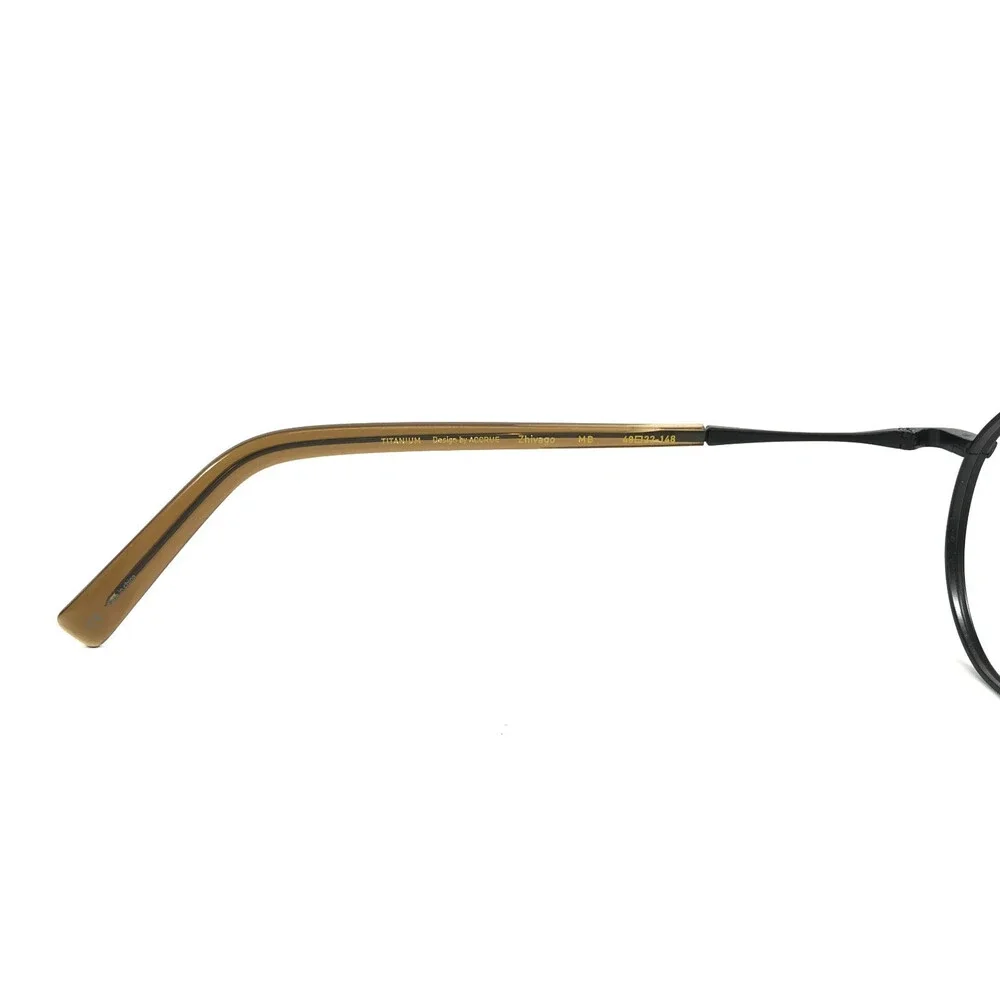 Accrue Eyeglasses Frames Zhivago MB Matte Black Round Full Rim 48-22-148
